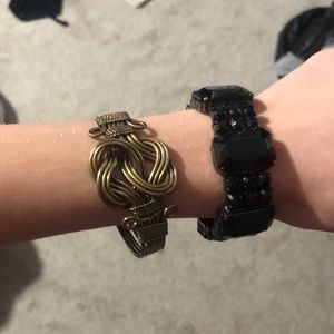 2 Vintage Costume Jewelry Bracelets